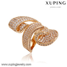 14650 fashion jewelry luxury diamond zircon ring, 18 carat gold color free size ladies finger ring